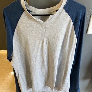 Long sleeve Lululemon shirt gray & blue XL